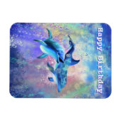 Happy Birthday Magnet - Happy Couple Dolphins Magneet (Horizontaal)