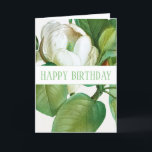 "HAPPY BIRTHDAY" MAGNOLIA-WENSKAART KAART<br><div class="desc">"HAPPY BIRTHDAY"  WENSKAART MET BOTANICAL ILLUSTRATION OF "MAGNOLIA" BY PIERRE-JOSEPH REDOUTÉ</div>