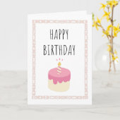 Happy birthday - mahjong tegels en taart kaart (Gele Bloem)