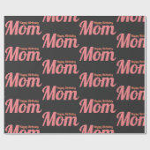 Happy Birthday Mam Blush Pink Wrapping Paper Cadeaupapier (Vlak)