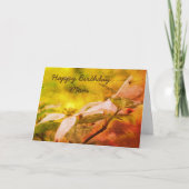 Happy Birthday mam Dogwood Flower Art Kaart (Voorkant)