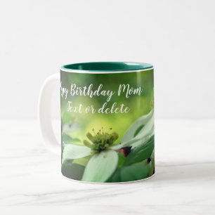 Happy Birthday Mam Dogwood Gepersonaliseerd Tweekleurige Koffiemok