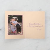 Happy Birthday Mam Elephant en Hippo foto inside Kaart (Binnen)