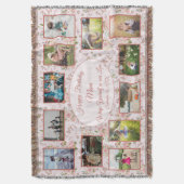Happy Birthday Mam Familie Foto Collage Deken (Voorkant Verticaal)