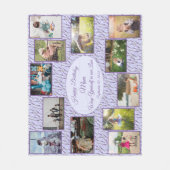 Happy Birthday Mam Familie Foto Collage Sjabloon Fleece Deken (Voorkant)