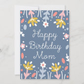 Happy Birthday Mam Floral Bedankkaart (Voorkant)