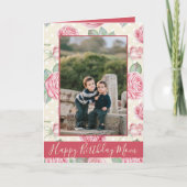 Happy Birthday Mam Floral Kaart (Voorkant)