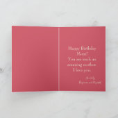 Happy Birthday Mam Floral Kaart (Binnen)