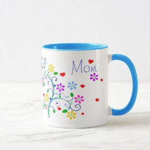 Happy Birthday Mam Flower Cup met we *Heart* You Mok