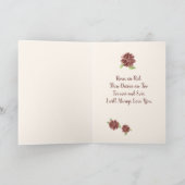 Happy Birthday Mam Generic - Red Daisies Lijst. Kaart (Binnen)