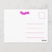 Happy Birthday Mam in Fun, heldere roze tekst - Briefkaart (Achterkant)