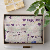  Happy Birthday Mam Light Chic Floral Tissuepapier (Geschenk)