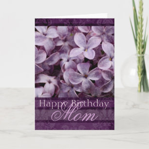Happy Birthday Mam Lilacs Card Kaart