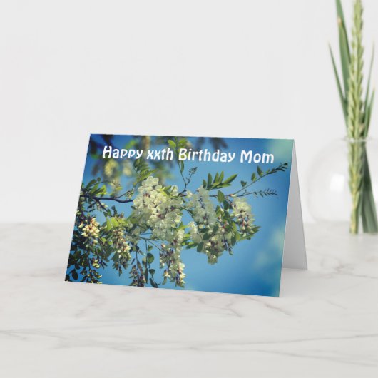 Happy Birthday Mam Locust Flower Kaart (Voorkant)