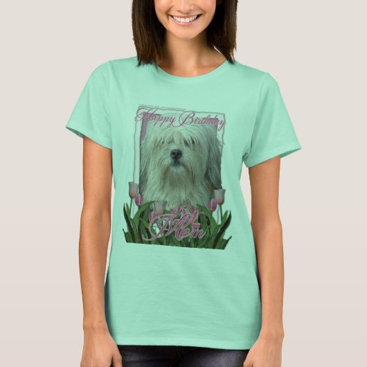 Happy Birthday Mam - Lowchen T-shirt (Voorkant)