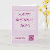 Happy Birthday Mam!QR-code Video-Wenskaart Kaart (Gele Bloem)