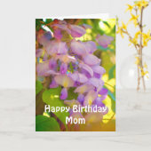 Happy Birthday Mam Wisteria Flower Kaart (Gele Bloem)