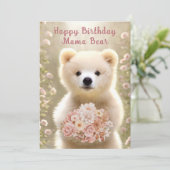 Happy Birthday Mama Beer houdt van je beenveel Kaa Aankondiging (Staand voorkant)