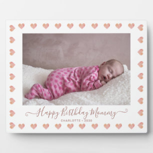 Happy Birthday mama Custom Baby Photo Plaque Fotoplaat