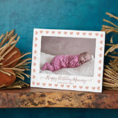 Happy Birthday mama Custom Baby Photo Plaque Fotoplaat (Zijkant)