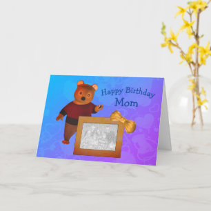 Happy Birthday mama Cute Beer Fotokaart Kaart