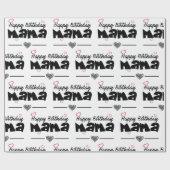 Happy Birthday Mama Geschenkpapier Cadeaupapier (Vlak)