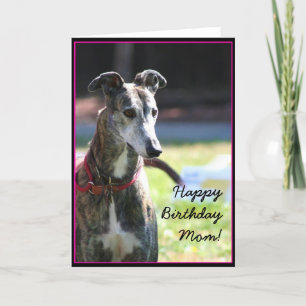 Happy Birthday mama Greyhound wenskaart Kaart