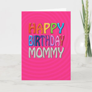 Happy Birthday mama - Happy Colorful Greeting Kaart