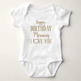 Happy Birthday mama Ik hou van je Baby-pak Romper