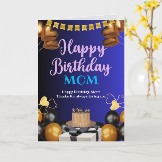 Happy Birthday mama Kaart (Gele Bloem)