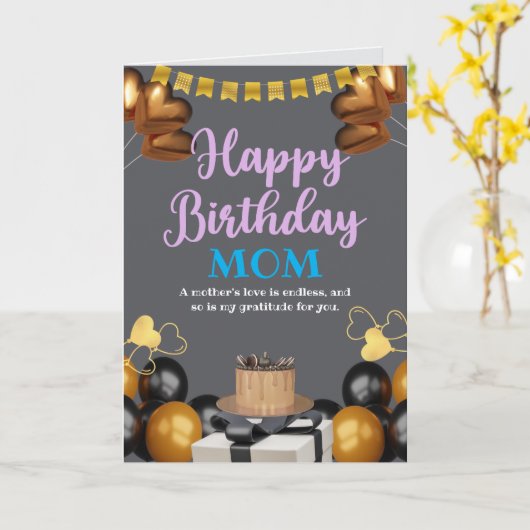 Happy Birthday mama Kaart (Gele Bloem)