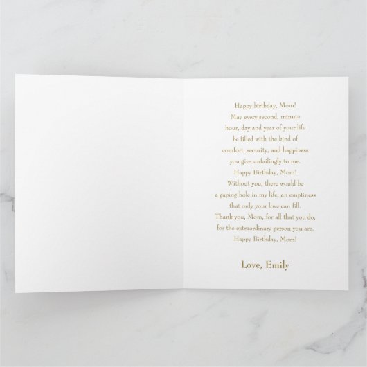 Happy Birthday mama Kaart (Binnen)