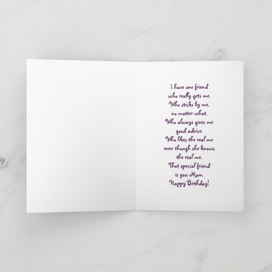 Happy Birthday mama Kaart (Binnen)