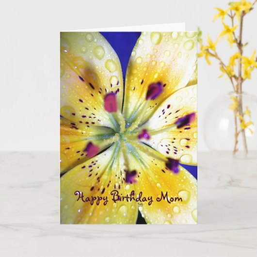 Happy Birthday mama Kaart (Gele Bloem)