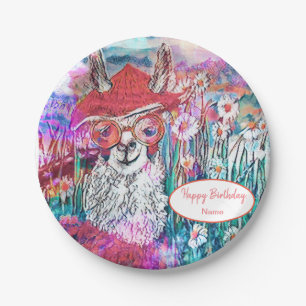 Happy Birthday Mama Llama aanpassen Papieren Bordje