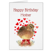 Happy Birthday mama, Moeder Cute Duck Red Boots (Voorkant)