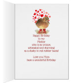 Happy Birthday mama, Moeder Cute Duck Red Boots (Binnen (Rechts))