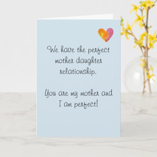 Happy Birthday mama Moeder Humor Funny Kaart (Gele Bloem)