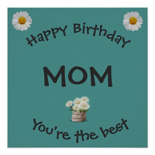 Happy Birthday mama Poster (Voorkant)