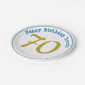 Happy Birthday Mannen Leeftijd Aantal Papieren Bor Papieren Bordje (Gekanteld)