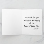 Happy Birthday Mannen Sunset Tropical personaliser Kaart (Binnen)