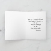 Happy Birthday Mannen Vader Foto personaliseren Kaart (Binnen)