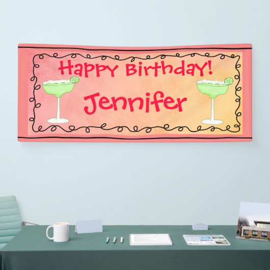 Happy Birthday Margarita Name Persoonlijk Spandoek (Beurs)