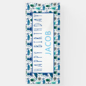 Happy Birthday Marine Nautical under the Zee Kinde Spandoek (Verticaal)