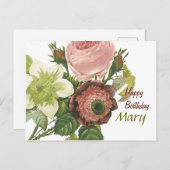 Happy Birthday Mary CC0129 Briefkaart (Voorkant / Achterkant)