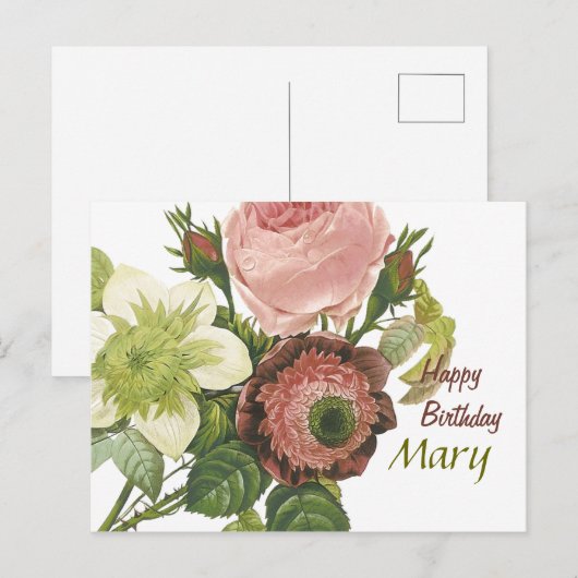 Happy Birthday Mary CC0129 Briefkaart (Voorkant / Achterkant)