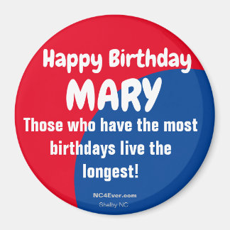 Happy Birthday MARY Refkoelkast Magnet