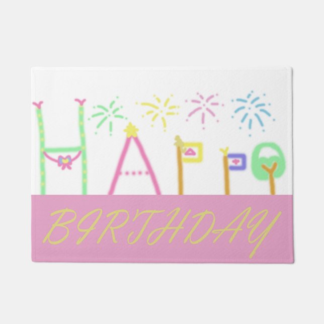 Happy Birthday Mat (Voorkant)