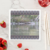 Happy Birthday Mate Designer Duck Paper Napkins Servet (Insitu)