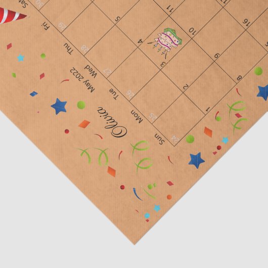 Happy Birthday May 2022 Weefselpapier Tissuepapier (Detail)